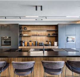 5 bedroom luxury seaside villa with indoor & outdoor pool, near Acharavi, sleeps 10